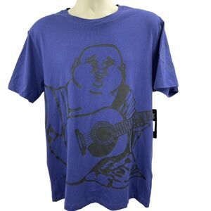 True Religion purple Buddha short sleeve cotton shirt